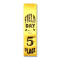 2"x8" 5th Place Stock Event Ribbons (FIELD DAY) Lapels